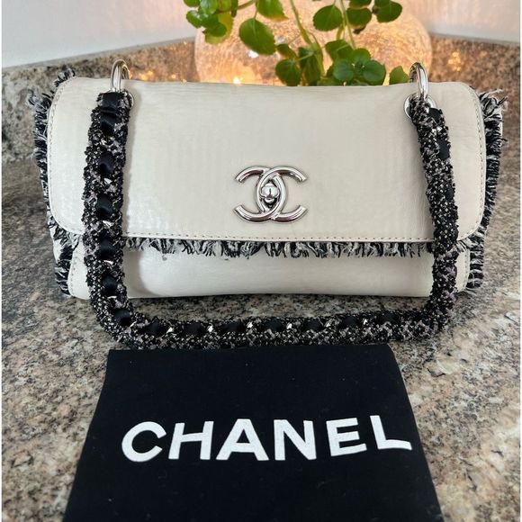 Chanel Lambskin Tweed Flap Bag - Picture 1 of 14